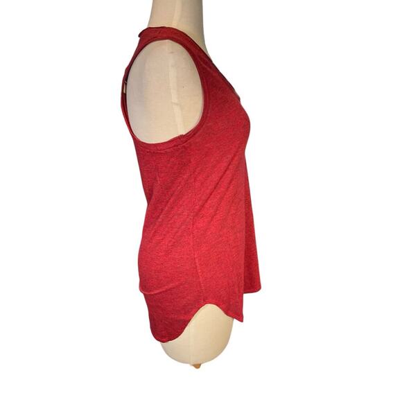 Lanston Racer Back Tank Top Size Medium Burgundy Active Runner Light Weight - Picture 4 of 7